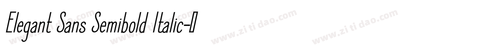 Elegant Sans Semibold Italic字体转换